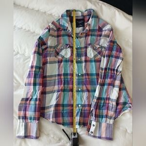 American Eagle Outfitters Colorful Plaid Shirt